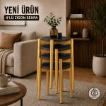 ROMA 4LÜ ZİGON SEHPA YAN SEHPA SERVİS SEHPASI GOLD METAL AYAK